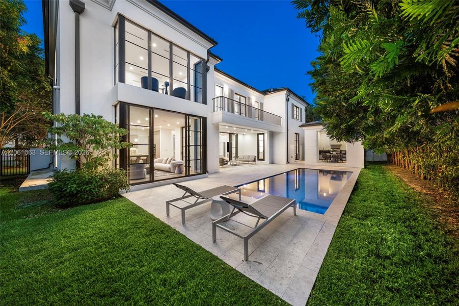 Exterior details and patio area of a home in , Coral Gables (Image 38).
