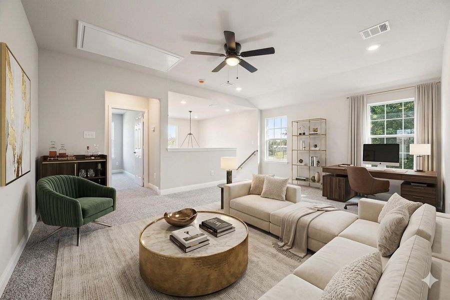 Virtually staged photo