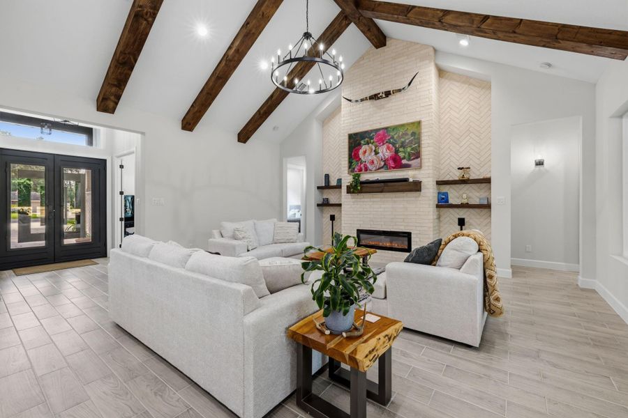 Furnished interior view inside a new home in , Roman Forest (Image 14).