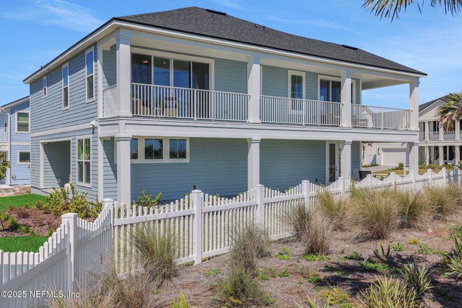 Exterior details and patio area of a home in Seaside Vista, St. Augustine (Image 28).