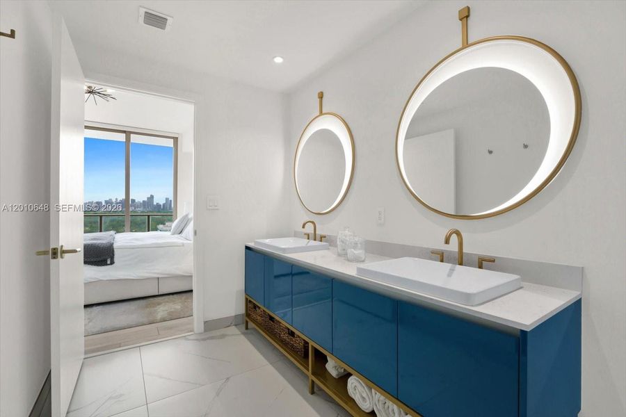 Furnished interior view inside a new home in , Miami (Image 15). Furnished interior view inside a new home in , Miami (Image 15).