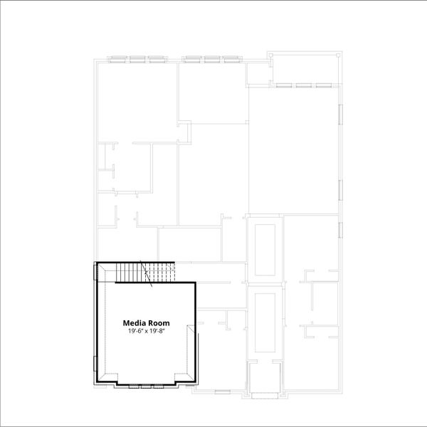 2D floor plan layout for the Richmond by John Houston Homes in Byrum Ranch, Maypearl, TX (Image 10).