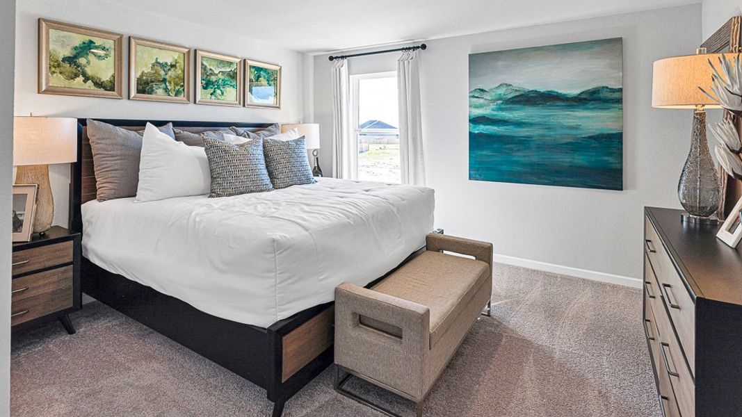 Furnished interior view inside a new home in Bridge Creek 45s and 50s, Cypress (Image 35).