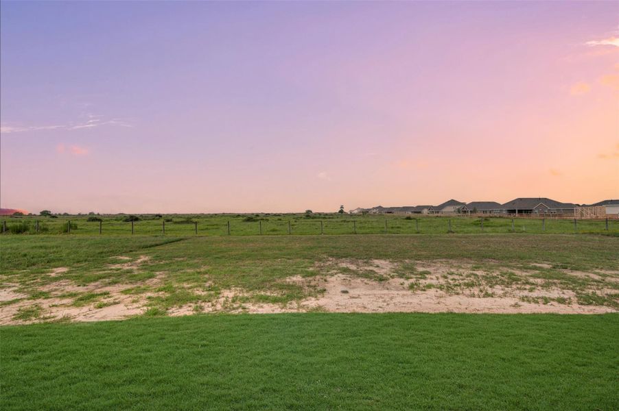 Relax on the covered patio and enjoy the country sunsets Relax on the covered patio and enjoy the country sunsets