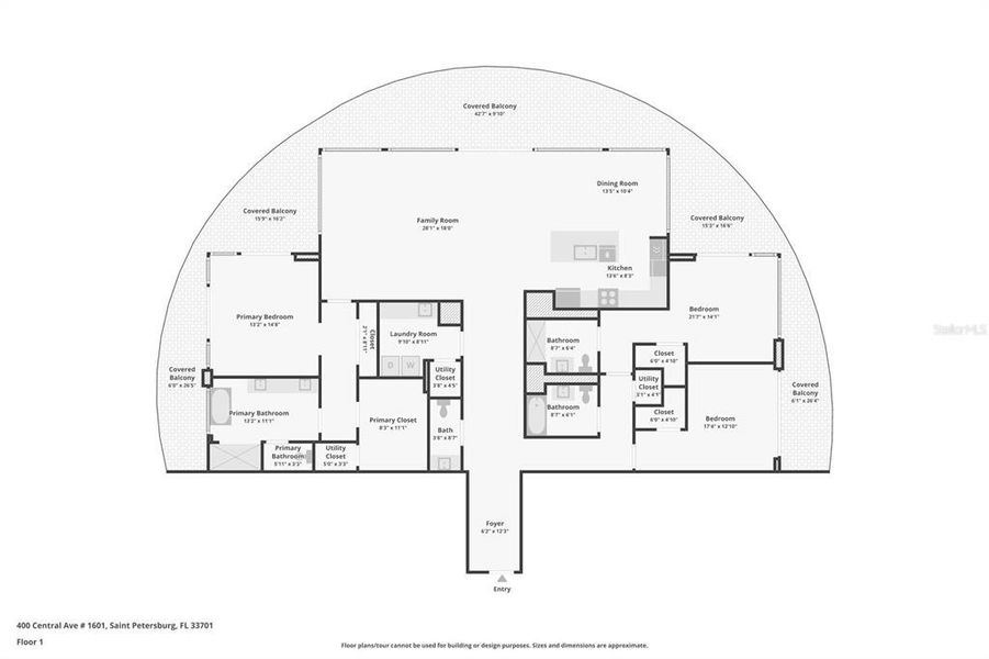 2D floor plan layout of this home in , St. Petersburg, FL (Image 6).