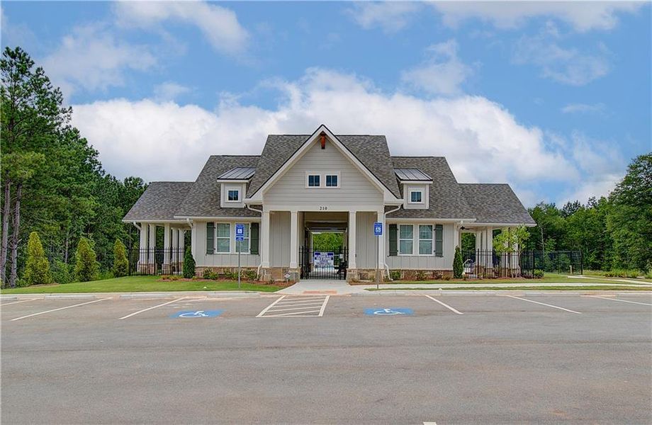 Front exterior of a new home in Kingston, Locust Grove, GA, highlighting curb appeal (Image 25).