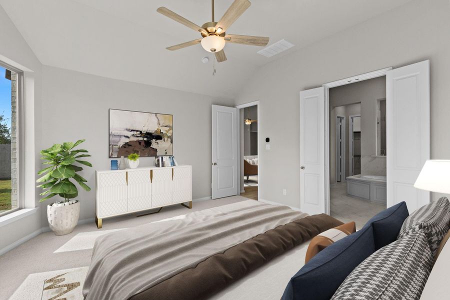 Furnished interior view inside a new home in Pomona, Manvel (Image 8).