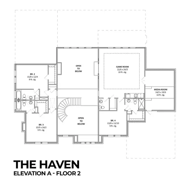 2D floor plan layout for the Haven by Cope Homes in Capitol Hill, Anna, TX (Image 3).