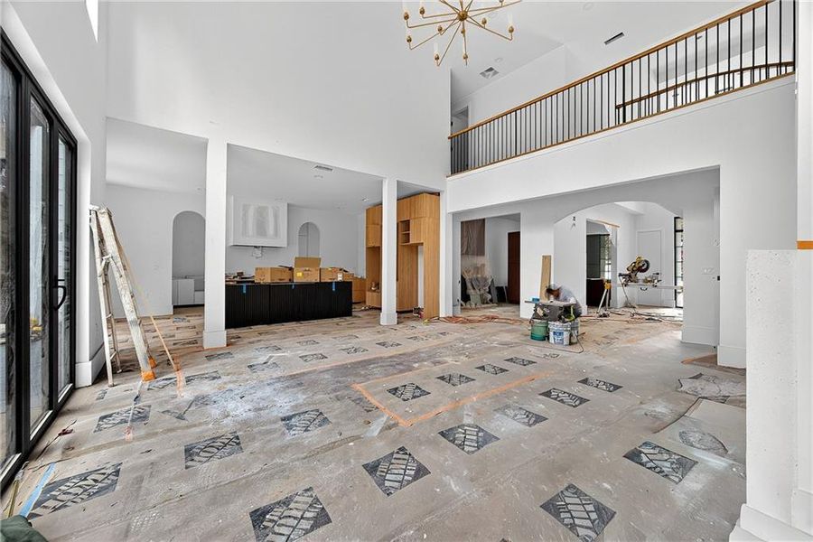 In-progress construction of a new home in , Alpharetta, GA (Image 32).