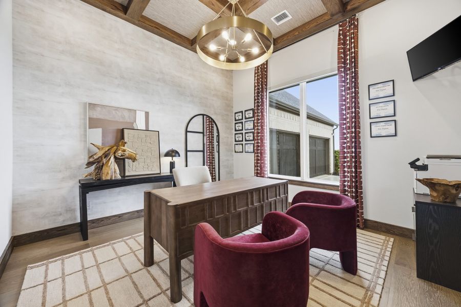 Representative furnished interior of a home built from the Lancaster by Windsor Homes in Ridge Pointe Estates, McLendon-Chisholm (Image 9).