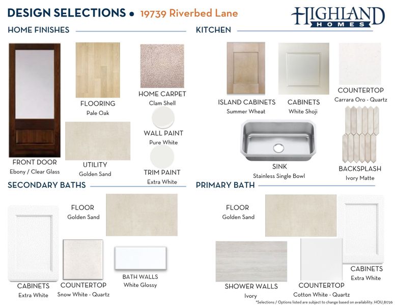 Sample of building materials used in homes in Bridgeland Central, Cypress (Image 46). Sample of building materials used in homes in Bridgeland Central, Cypress (Image 46).