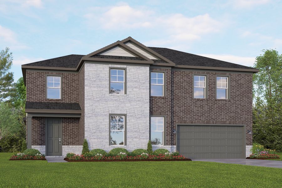 Representative exterior photo of a completed home built from the The Jennings G by Davidson Homes LLC in The Reserve at Potranco Oaks, Castroville, TX (Image 2).