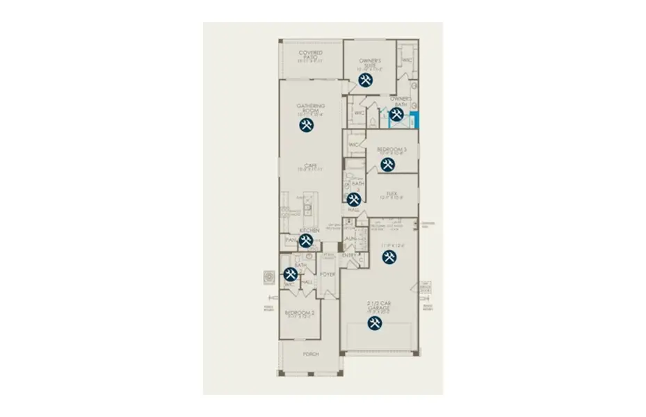 2D floor plan layout of this home in Regent Hills - Meadow Series, Buckeye, AZ (Image 3). 2D floor plan layout of this home in Regent Hills - Meadow Series, Buckeye, AZ (Image 3).