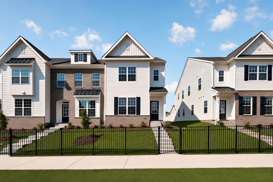 Front exterior of a new home in The Vines, Charlotte, NC, highlighting curb appeal (Image 1). Front exterior of a new home in The Vines, Charlotte, NC, highlighting curb appeal (Image 1).