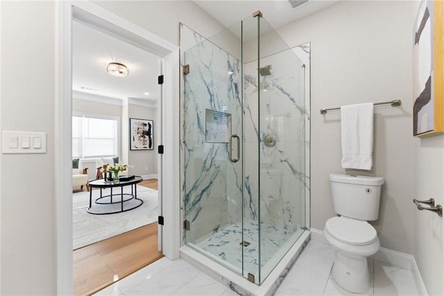 Furnished interior view inside a new home in , Atlanta (Image 13). Furnished interior view inside a new home in , Atlanta (Image 13).