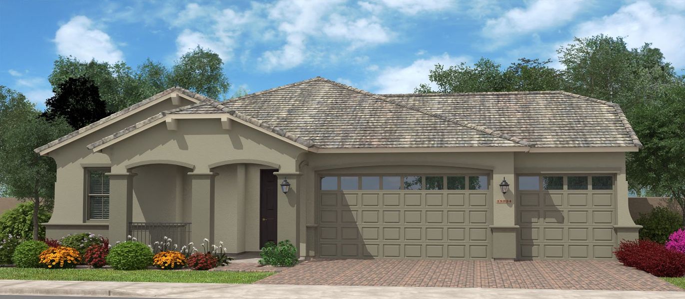 Representative exterior photo of a completed home built from the Rockaway Super Garage by Fulton Homes in Sonoma Coast, San Tan Valley, AZ (Image 4).