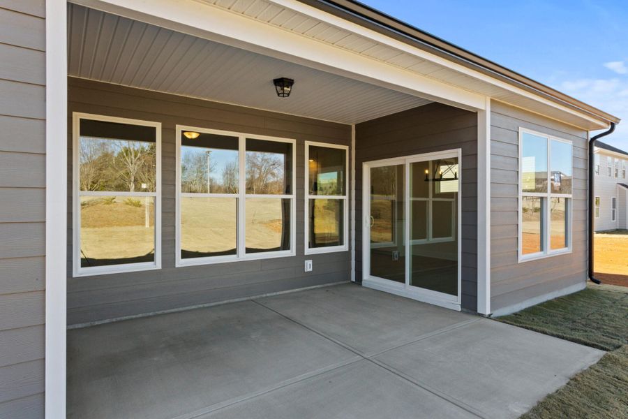 Exterior details and patio area of a home in Founders Club, Moore (Image 4).