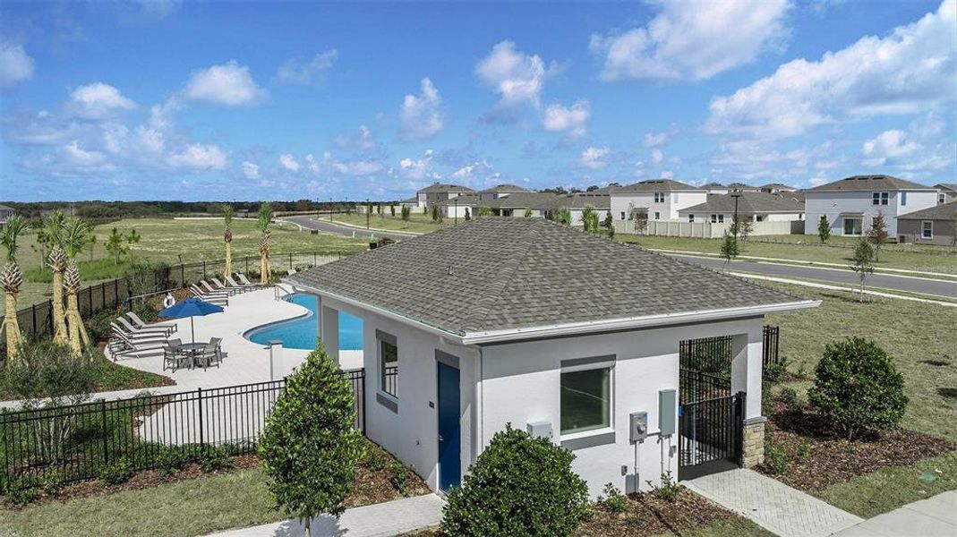 Exterior details and patio area of a home in Waterstone, Groveland (Image 15).