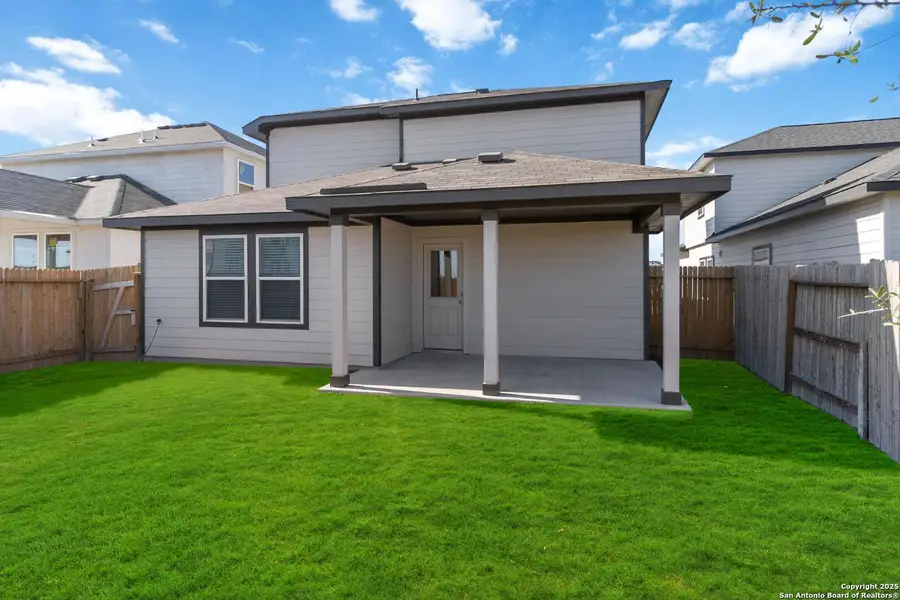Exterior details and patio area of a home in Katzer Ranch, Converse (Image 4). Exterior details and patio area of a home in Katzer Ranch, Converse (Image 4).
