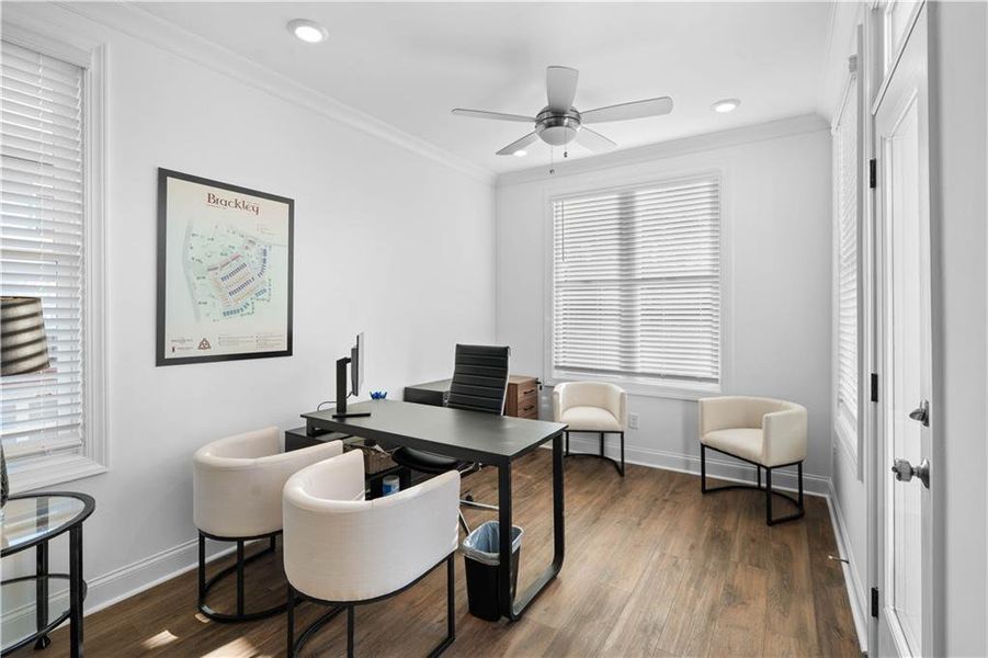 Furnished interior view inside a new home in Brackley Townhomes, Cumming (Image 29). Furnished interior view inside a new home in Brackley Townhomes, Cumming (Image 29).
