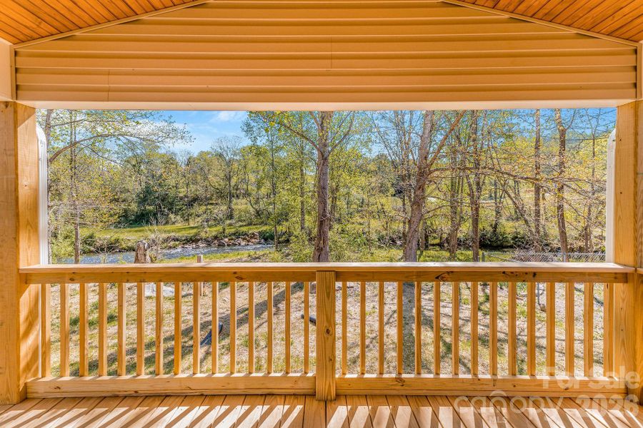 Exterior details and patio area of a home in , Waynesville (Image 19).