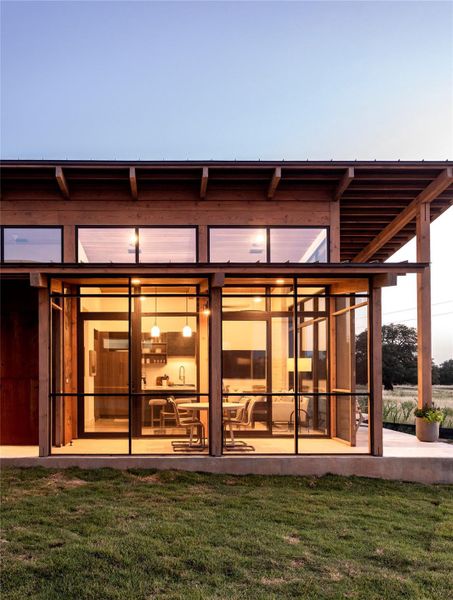 Exterior details and patio area of a home in , Hye (Image 18).