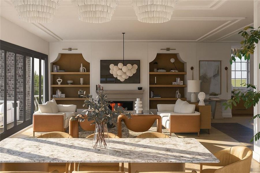 Furnished interior view inside a new home in Echo at Crabapple, Milton (Image 6). Furnished interior view inside a new home in Echo at Crabapple, Milton (Image 6).