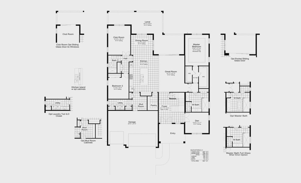 2D floor plan layout for the Azure by Neal Communities in Grand Park, Sarasota, FL (Image 3).