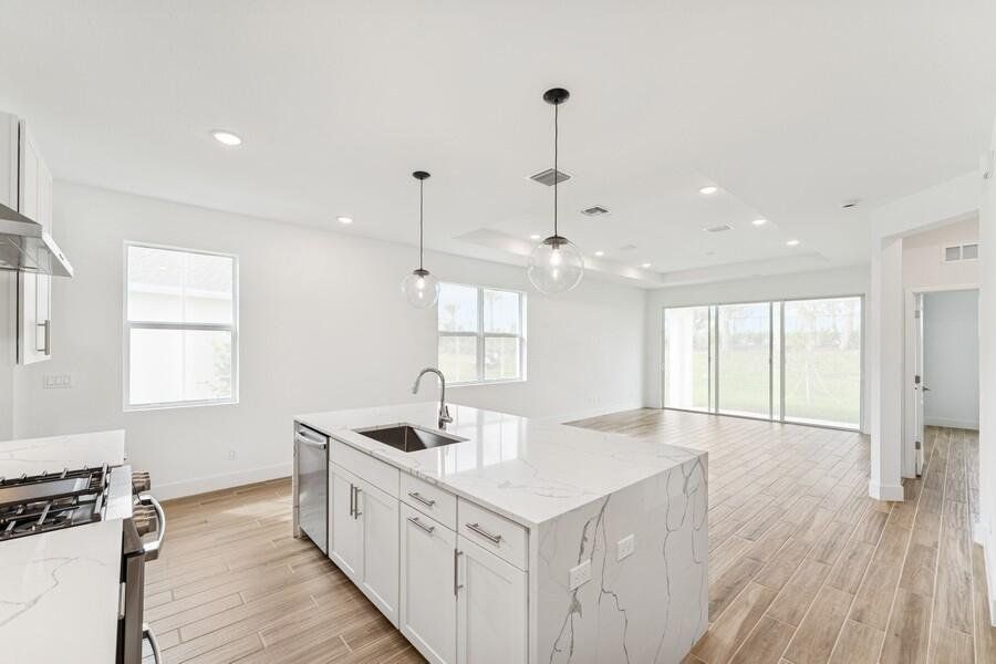 Kitchen, Dining Area and Great Room