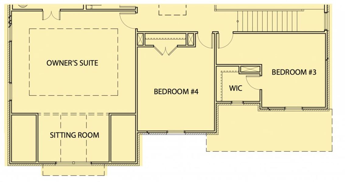 2D floor plan layout for the Parker by Kerley Family Homes in The Estates at Hurricane Pointe, Douglasville, GA (Image 10).