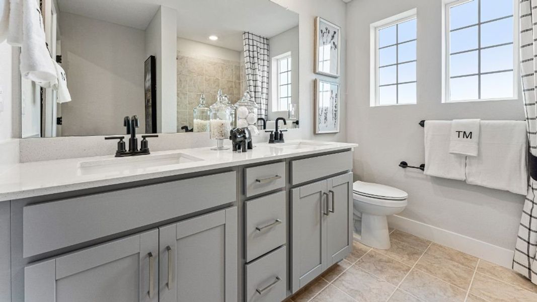 Furnished interior view inside a new home in The Aurora Highlands, Aurora (Image 24). Furnished interior view inside a new home in The Aurora Highlands, Aurora (Image 24).