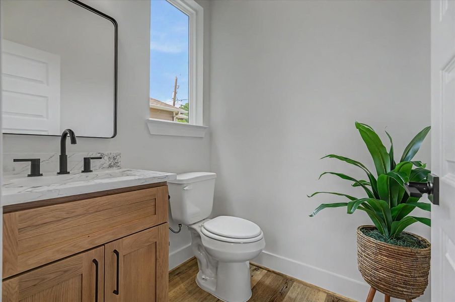 Half bathroom, located on the first floor.