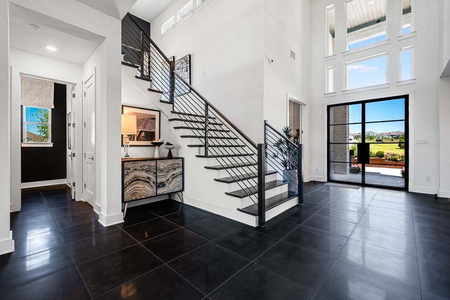 Representative furnished interior of a home built from the Catalina by Taylor Morrison in Travisso Florence Collection, Leander (Image 16).