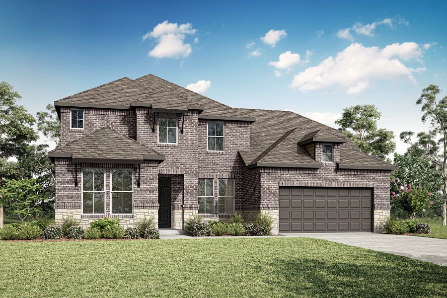 Representative exterior photo of a completed home built from the Logan by Tri Pointe Homes in Painted Tree, McKinney, TX (Image 13).