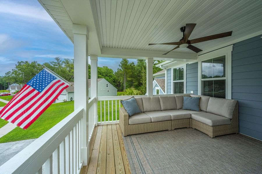Exterior details and patio area of a home in Sea Island Preserve, Johns Island (Image 36).