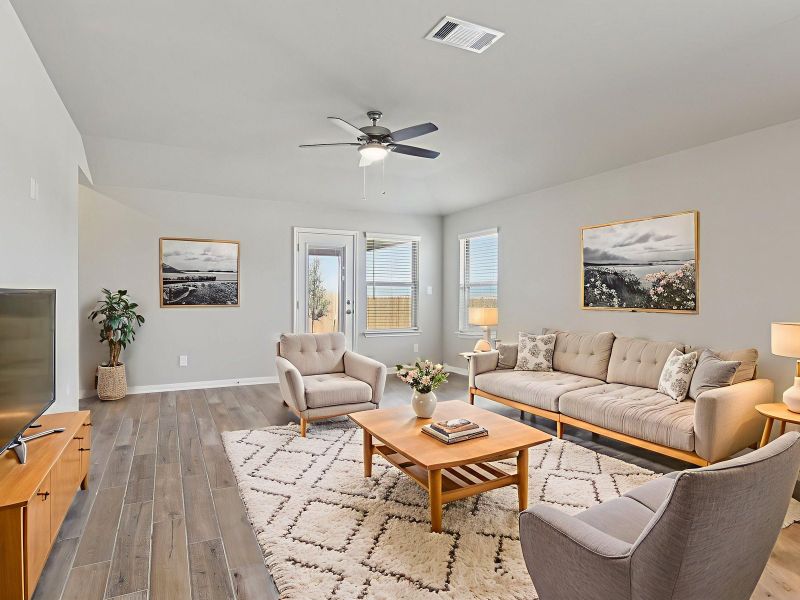 Furnished interior view inside a new home in Thomas Pond, San Antonio (Image 6). Furnished interior view inside a new home in Thomas Pond, San Antonio (Image 6).