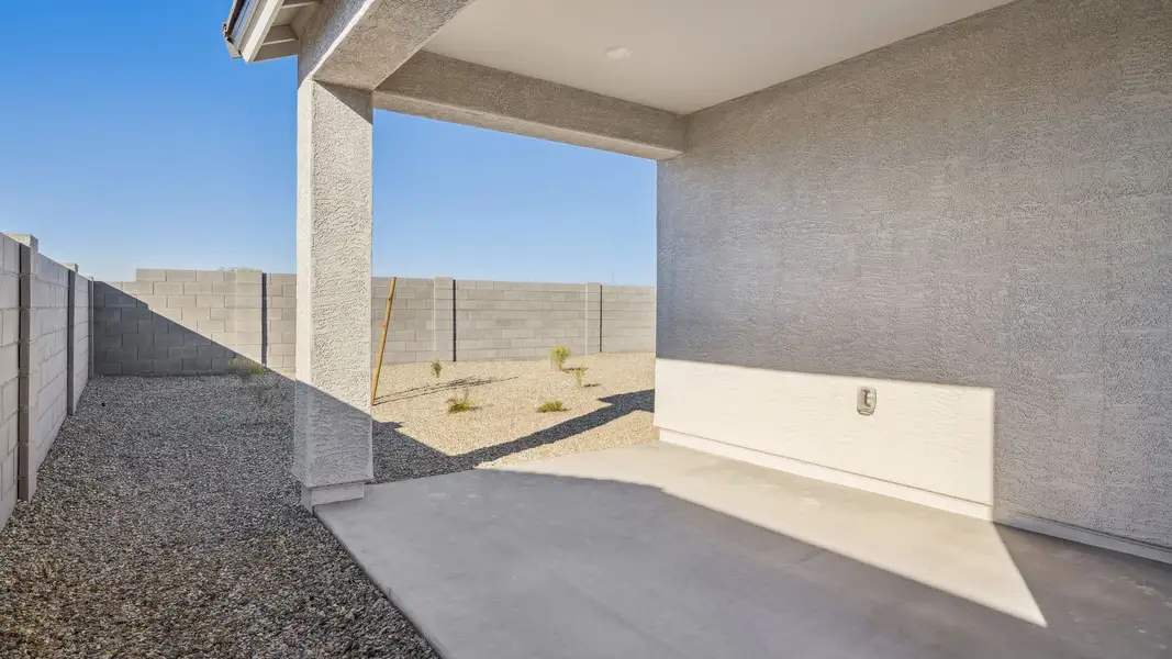 Exterior details and patio area of a home in Desert Moon Estates, Buckeye (Image 3).