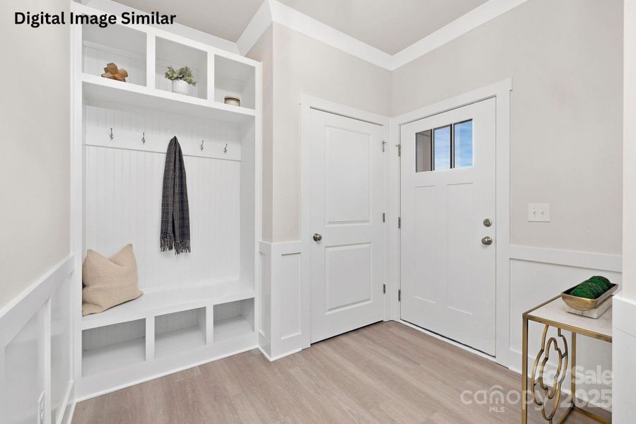 Furnished interior view inside a new home in Kinghurst Cove, Charlotte (Image 29). Furnished interior view inside a new home in Kinghurst Cove, Charlotte (Image 29).