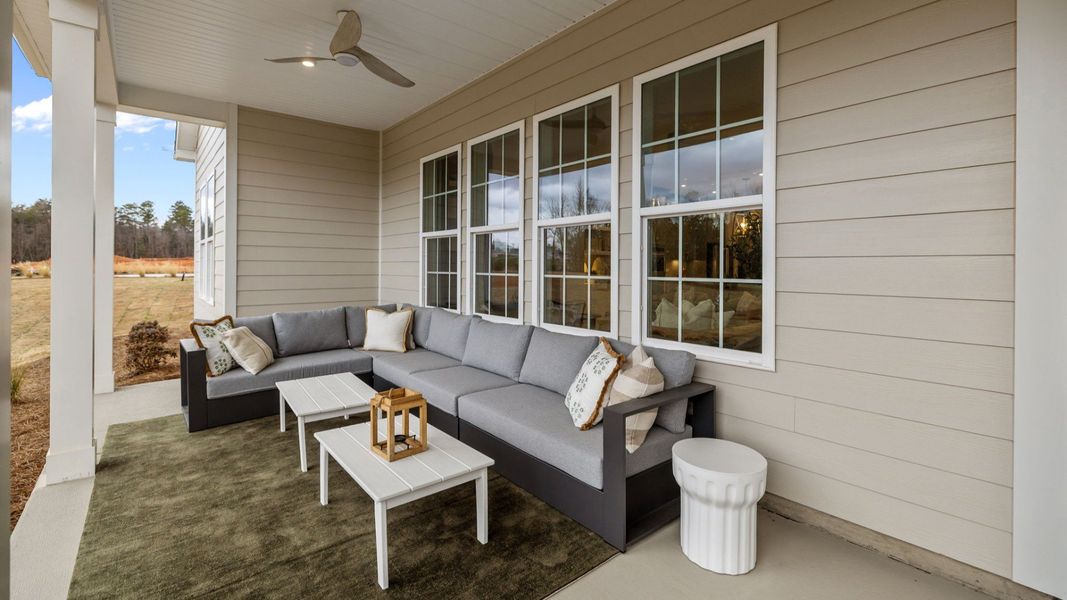 The Inspire Plan by DBR Homes with a spacious rear porch in Fort Mill, SC