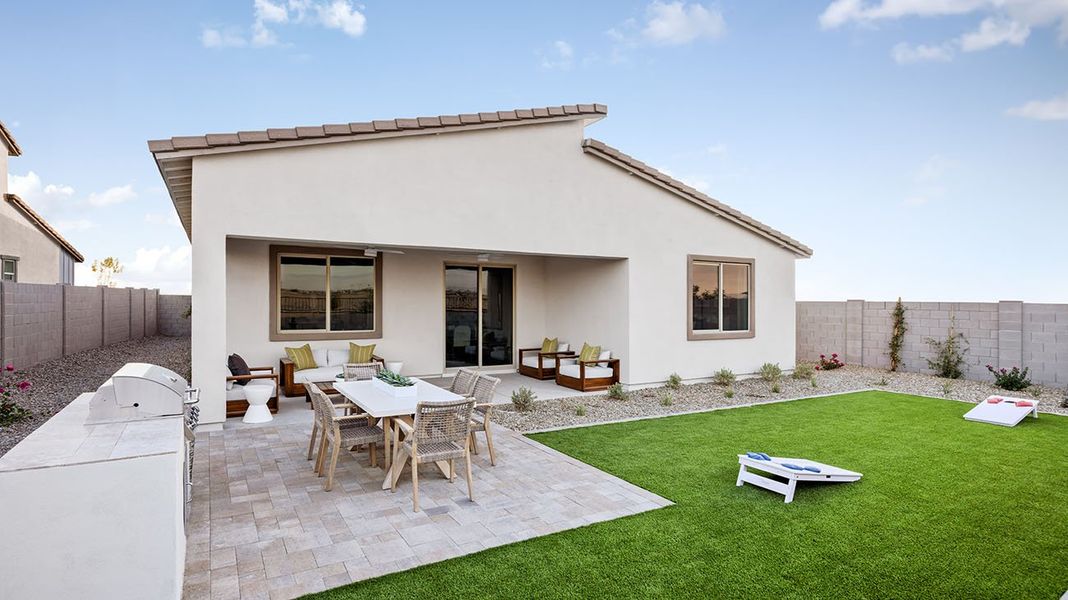 Representative exterior details of a home built from the 4003 by Risewell Homes in Teravalis, Buckeye (Image 3). Representative exterior details of a home built from the 4003 by Risewell Homes in Teravalis, Buckeye (Image 3).