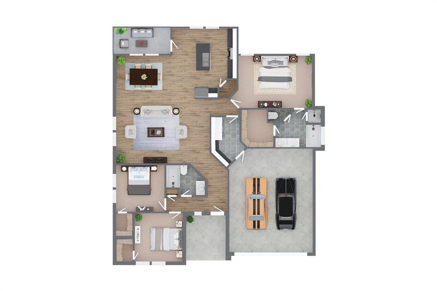 Rendered image from floor plans. Finishes and layout will vary.