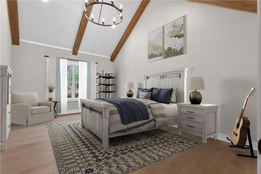 Furnished interior view inside a new home in , Ellijay (Image 10).