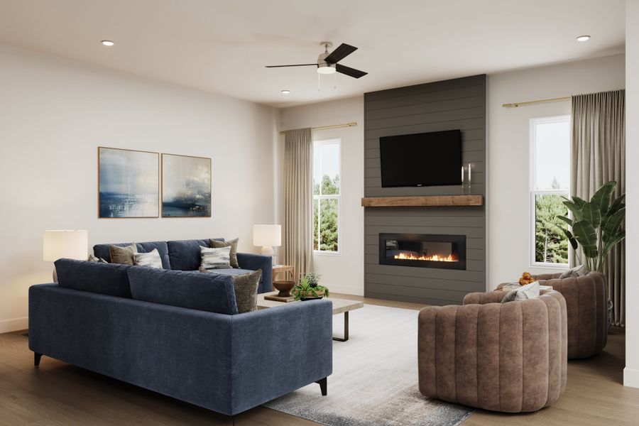 Representative furnished interior of a home built from the Satilla by Beazer Homes in Estates at Daves Creek, Cumming (Image 9).