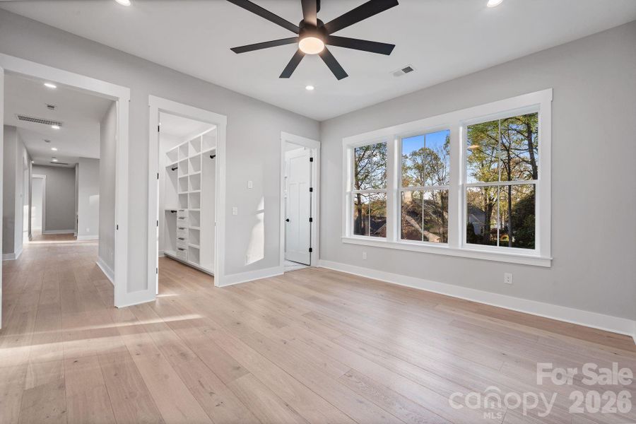 Third bedroom with a view of Lake Norman, private bath and custom closet