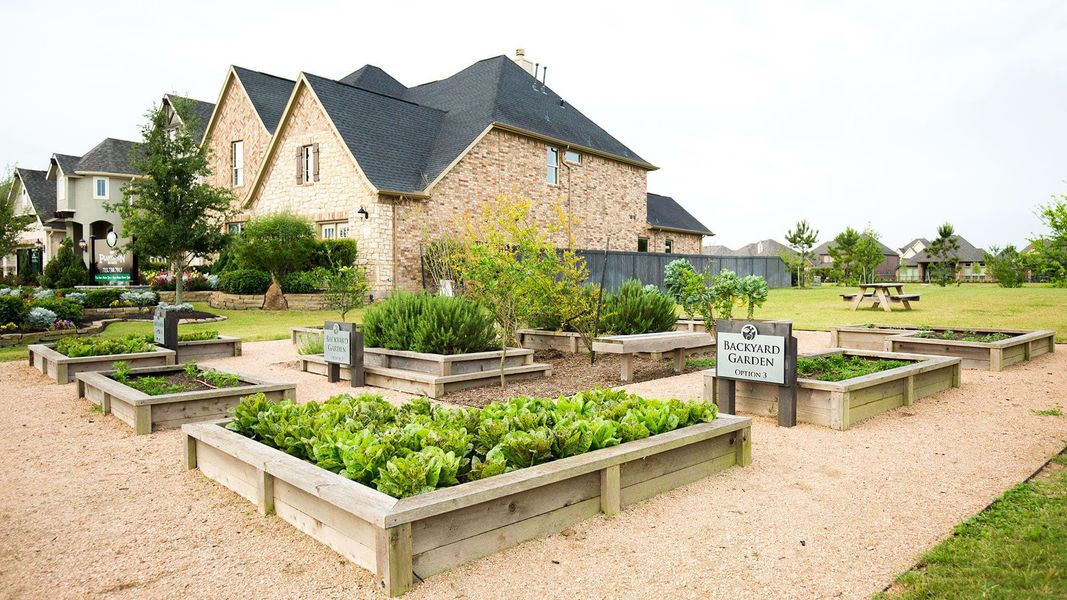 Exterior details and patio area of a home in Harvest Green, Richmond (Image 2).