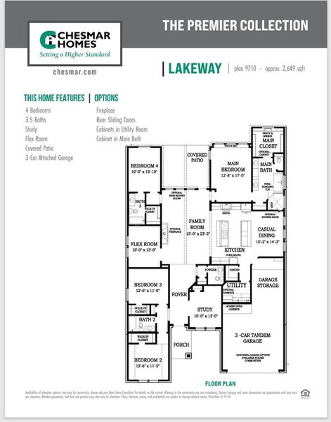 2D floor plan layout of this home in Fulshear Lakes, Fulshear, TX (Image 5).