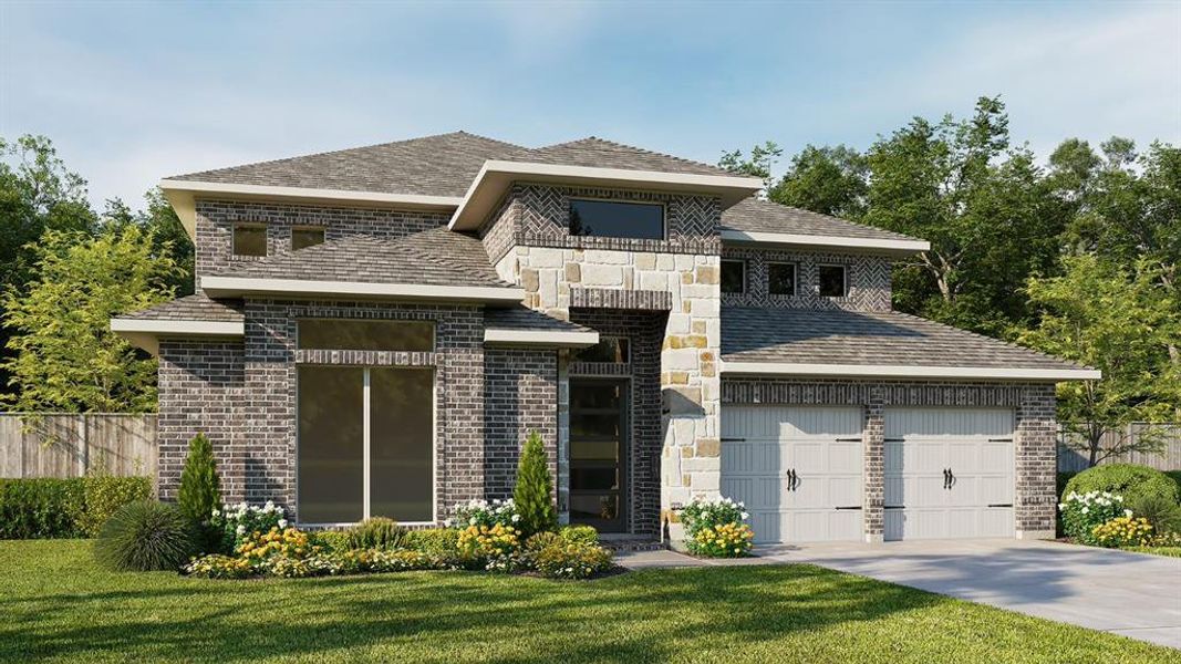 Front exterior of a new home in , Forney, TX, highlighting curb appeal (Image 6).