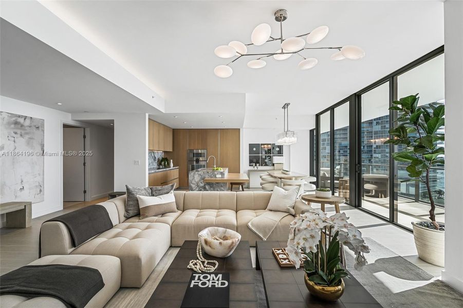 Furnished interior view inside a new home in , Miami Beach (Image 12).