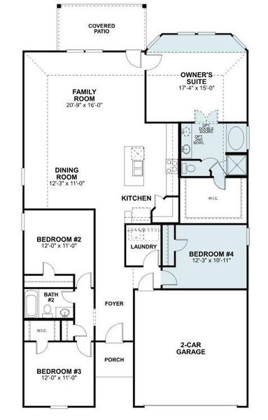 2D floor plan layout of this home in Ambrose, La Marque, TX (Image 4).