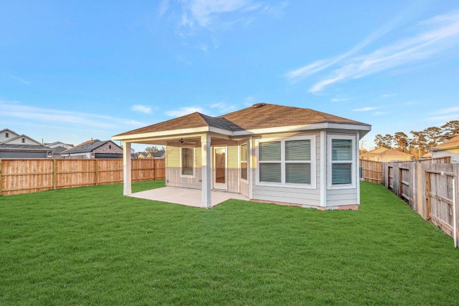 Exterior details and patio area of a home in Moran Ranch, Willis (Image 10).